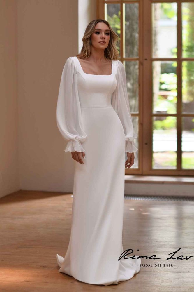 Свадебное платье Мира со шлейфом