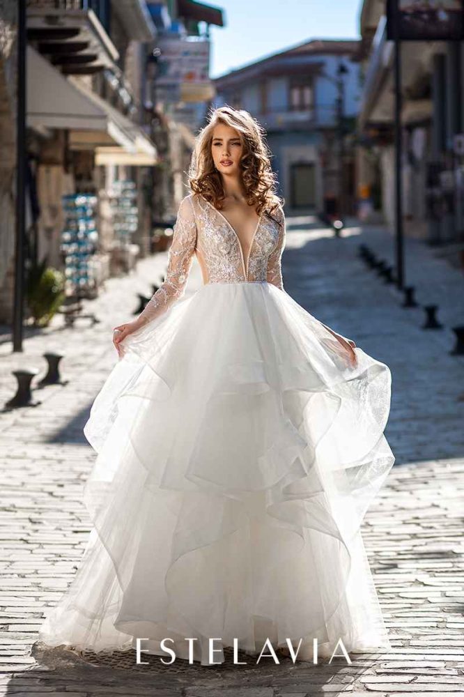 Свадебное платье Одри с открытой спиной