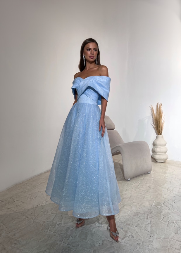Вечернее платье Франко голубой