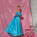 Вечернее платье Мартини миди бирюзовый